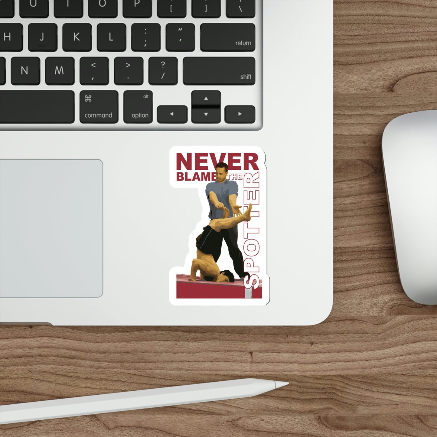 "Never Blame the Spotter" Die Cut Sticker