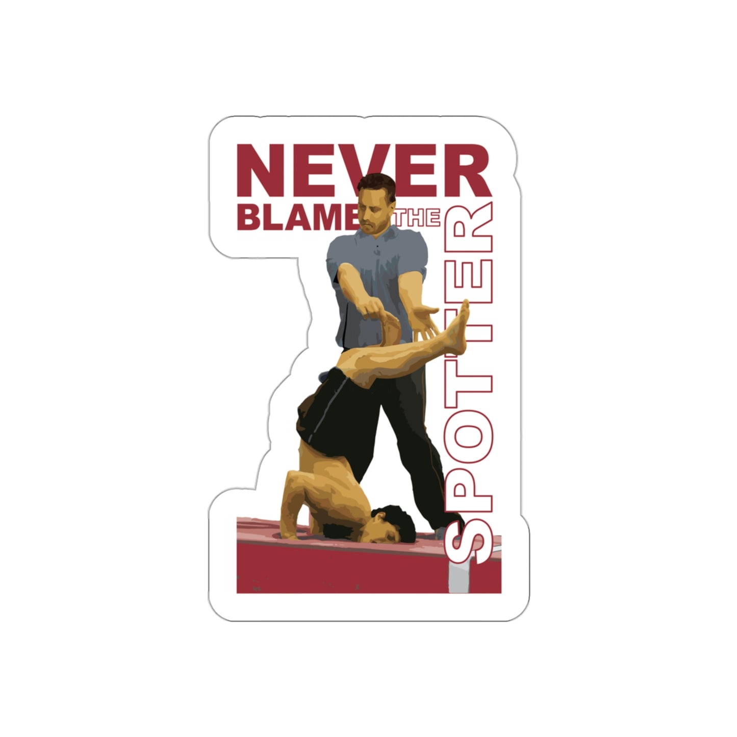 "Never Blame the Spotter" Die Cut Sticker