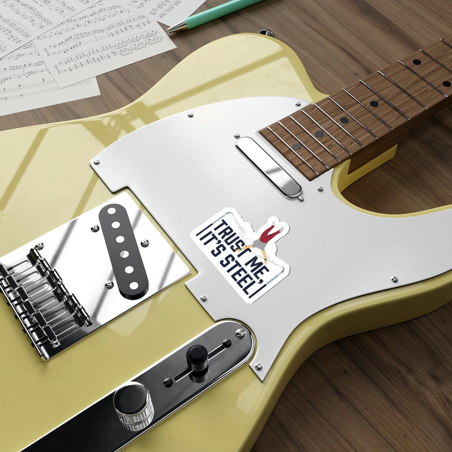 "Trust Me, It's Steel" Die Cut Sticker