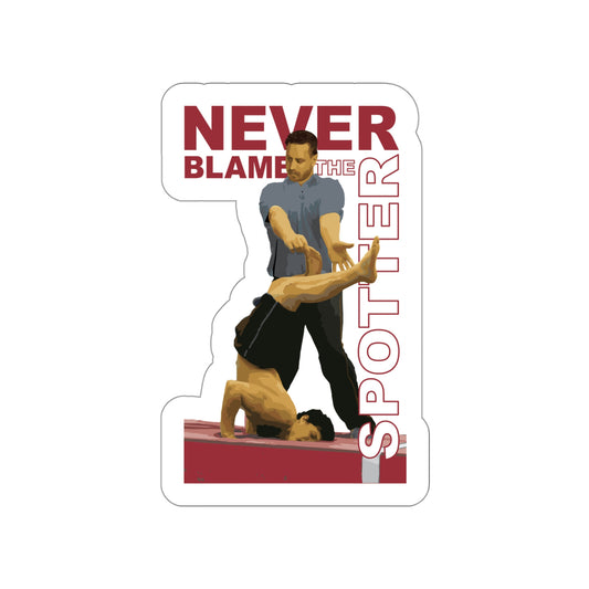"Never Blame the Spotter" Die Cut Sticker